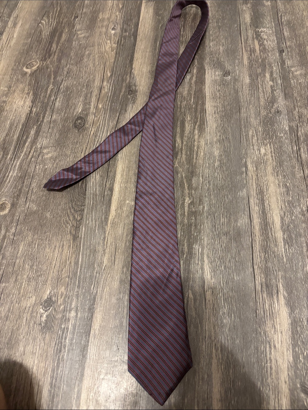 Elegant Purple Diagonal Stripe Men's Tie